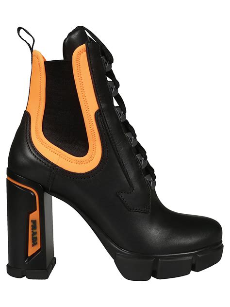 prada boots black and orange|prada snakeskin boots.